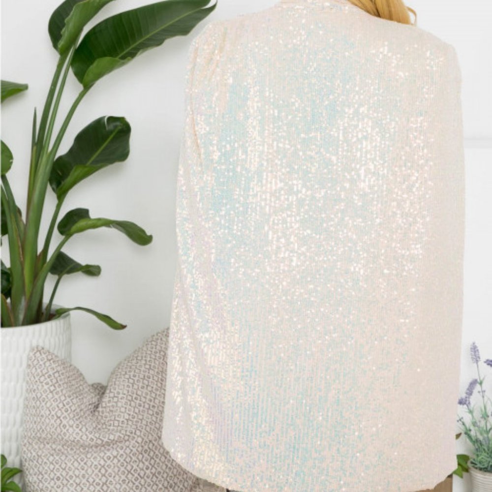 Sequin Cape Blazer - Picture 6 of 8